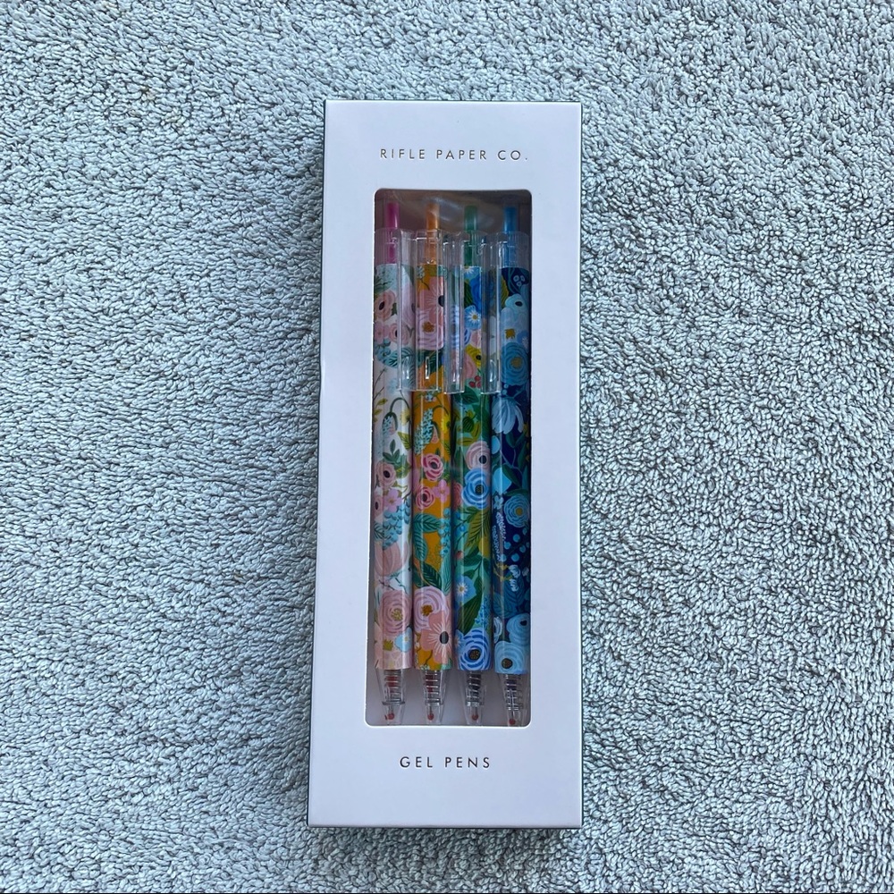 NEW! RIFLE PAPER CO. SET OF 4 GEL PENS